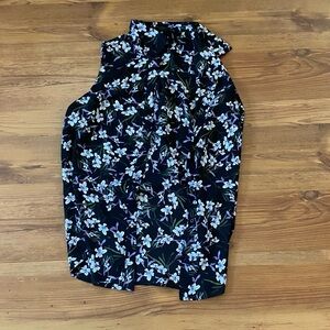 Banana Republic Black floral button up